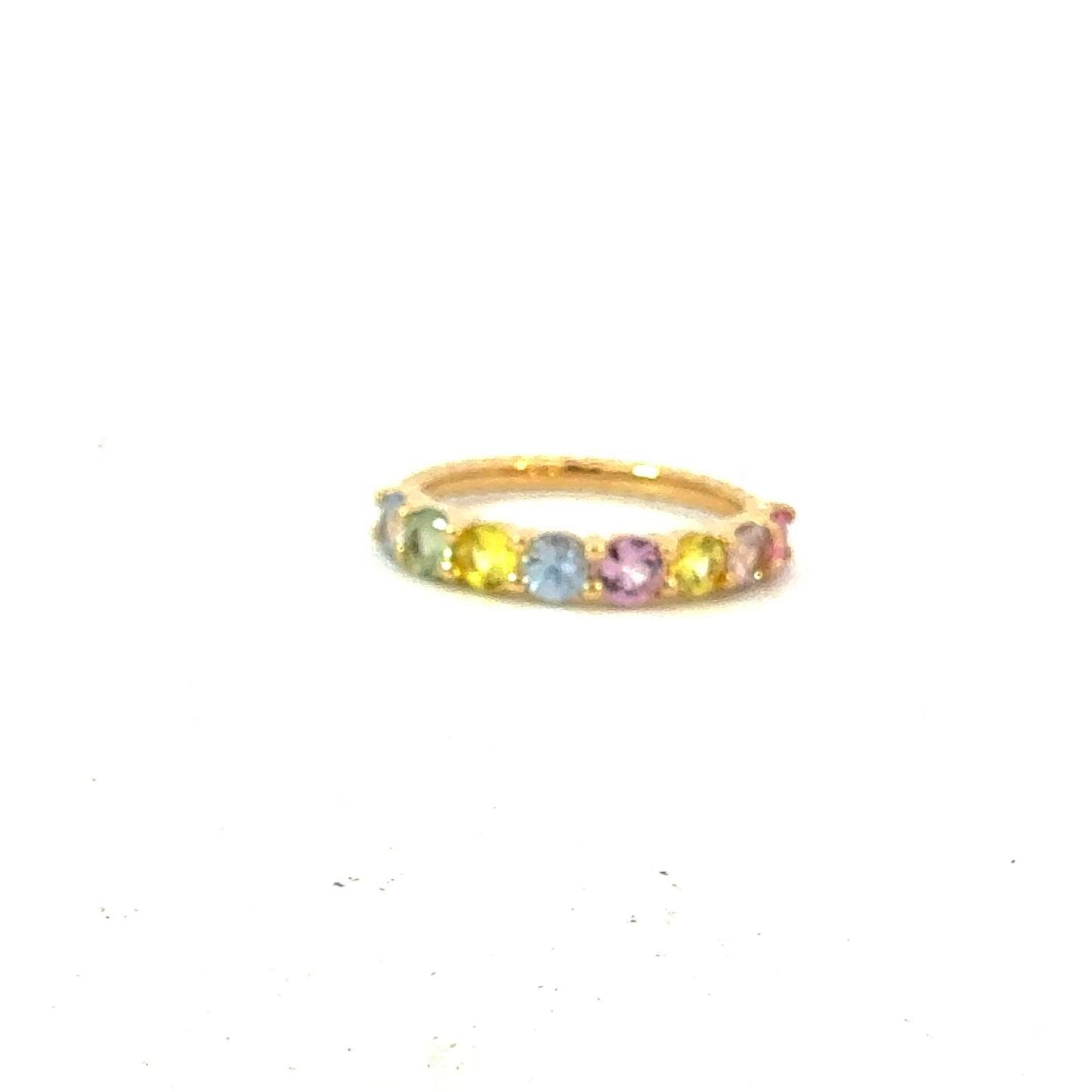 Natural Multicolor Sapphire Ring Size 6.5 14k Gold 1.08 TCW Certified $3,690 601233