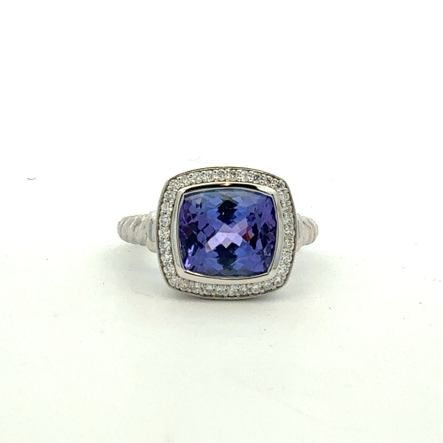 Natural Tanzanite Diamond Ring Size 6.5 14k Gold 3.95 TCW Certified $4,950 601236