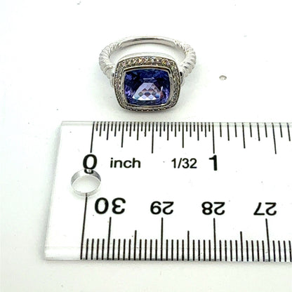 Natural Tanzanite Diamond Ring Size 6.5 14k Gold 3.95 TCW Certified $4,950 601236
