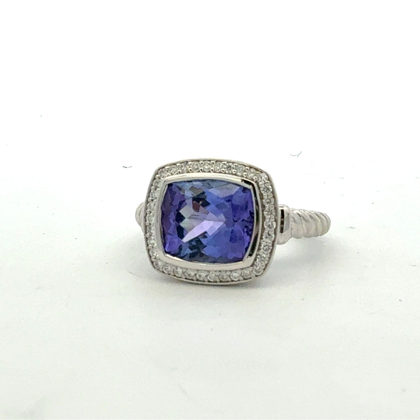 Natural Tanzanite Diamond Ring Size 6.5 14k Gold 3.95 TCW Certified $4,950 601236
