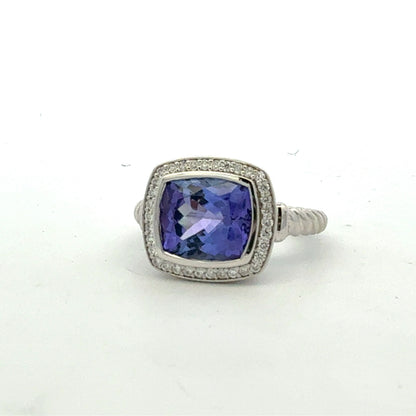 Natural Tanzanite Diamond Ring Size 6.5 14k Gold 3.95 TCW Certified $4,950 601236