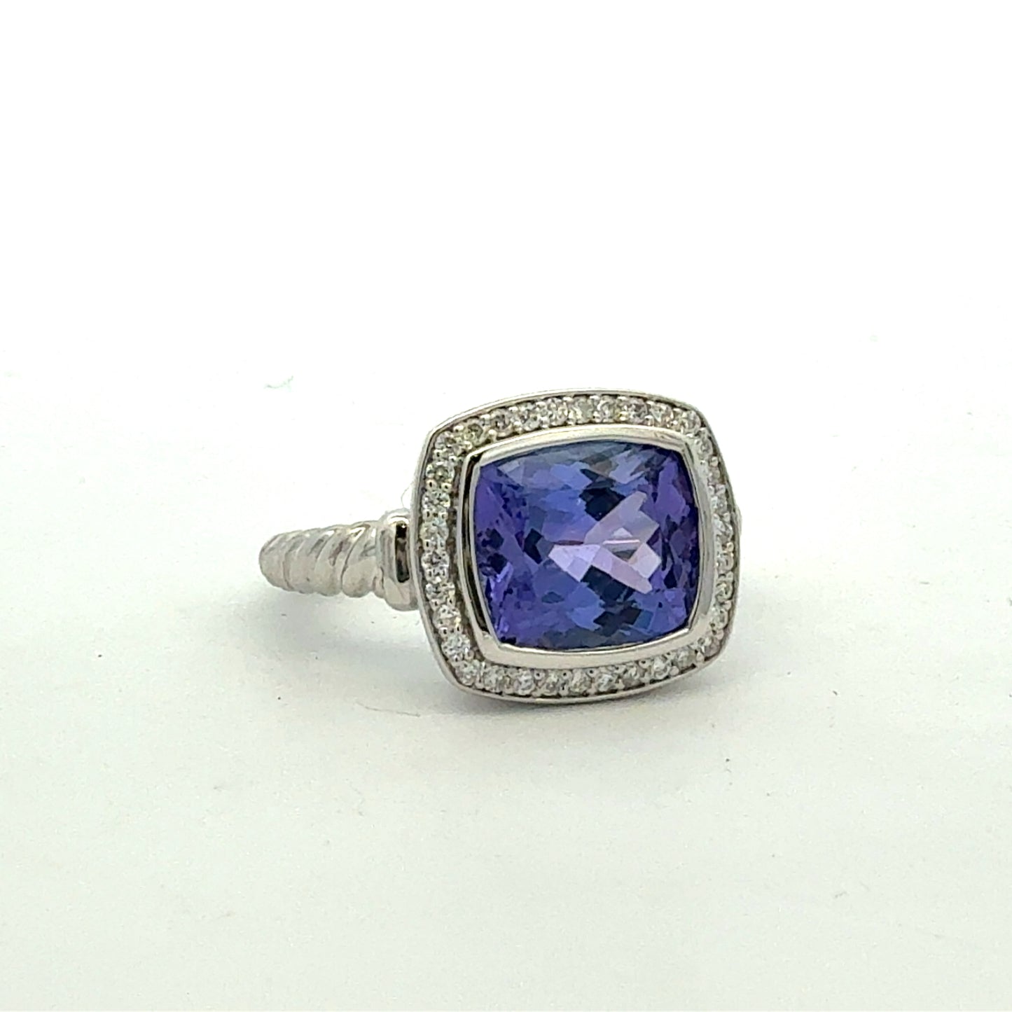 Natural Tanzanite Diamond Ring Size 6.5 14k Gold 3.95 TCW Certified $4,950 601236