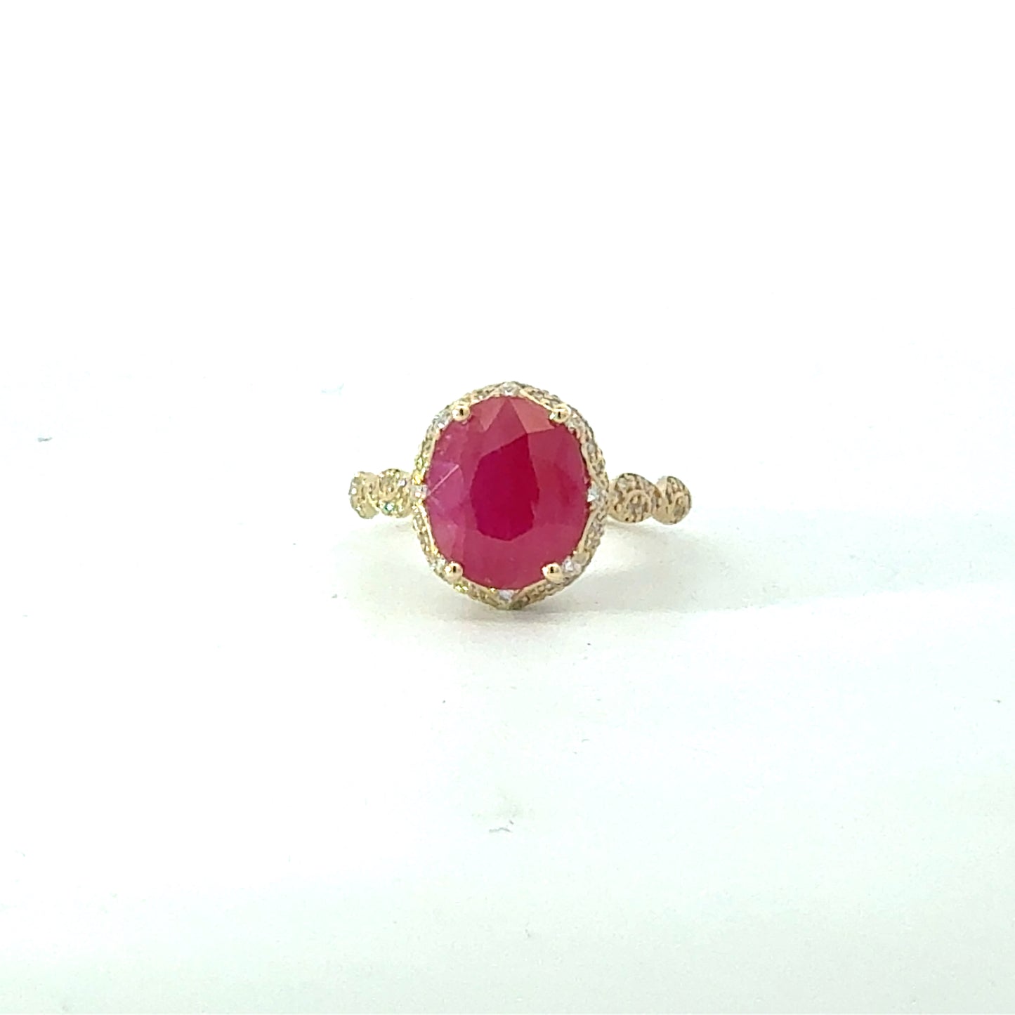 Natural Ruby Diamond Ring Size 6.5 14k Gold 5.99 TCW Certified $6,959 601239
