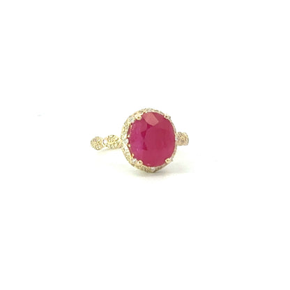 Natural Ruby Diamond Ring Size 6.5 14k Gold 5.99 TCW Certified $6,959 601239