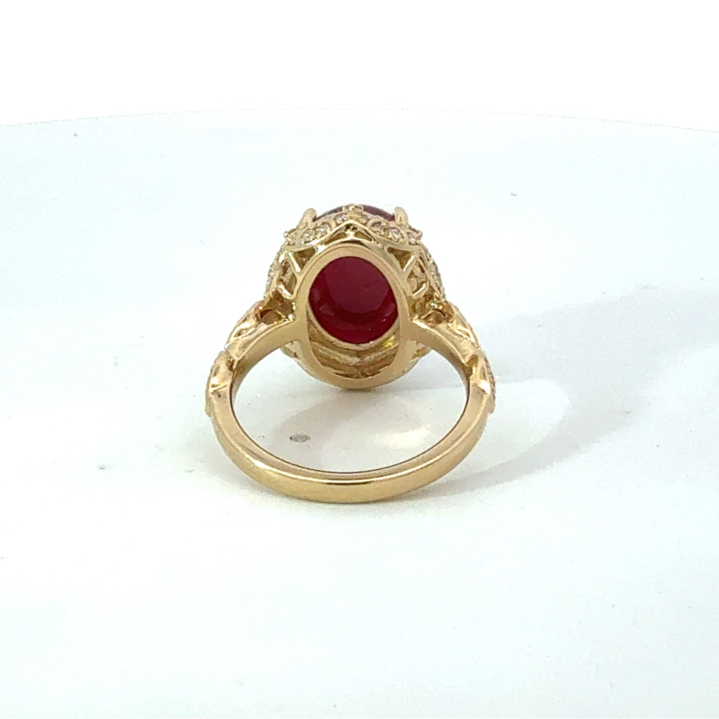 Natural Ruby Diamond Ring Size 6.5 14k Yellow Gold 9.1 TCW Certified $6,950 601240