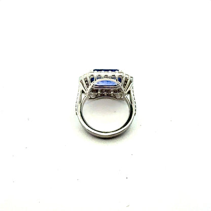 Natural Sapphire Diamond Ring Size 6.5 14k Gold 8.35 TCW Certified $12,950 601365