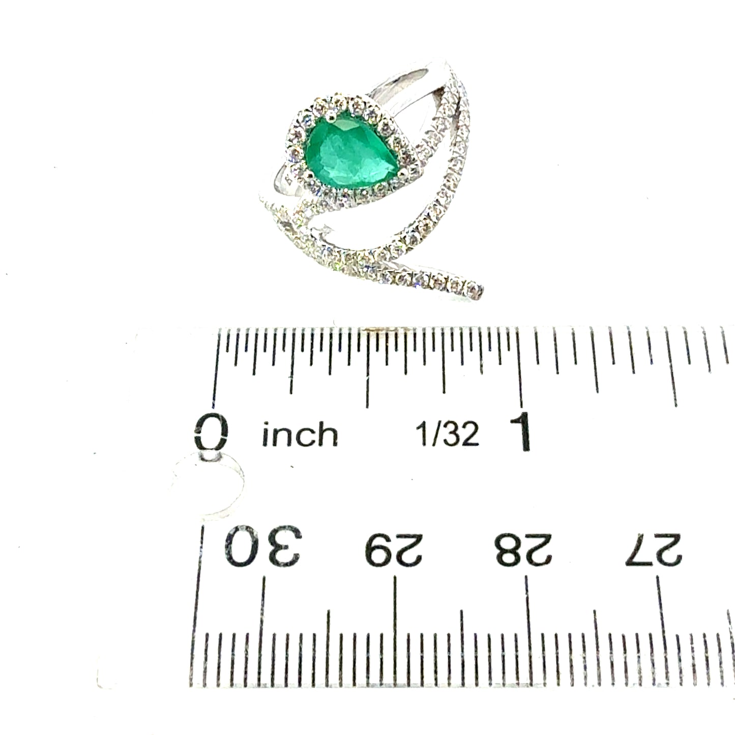 Natural Emerald Diamond Ring Size 6.5 14k Gold 1.49 TCW Certified $5,950 601382