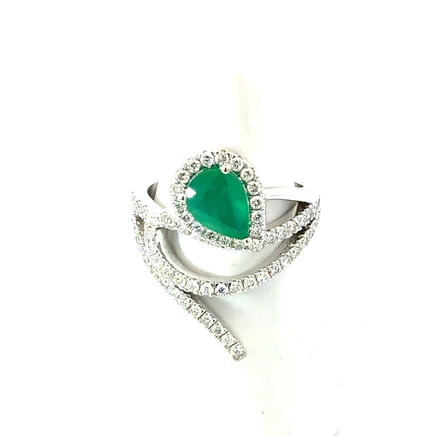 Natural Emerald Diamond Ring Size 6.5 14k Gold 1.49 TCW Certified $5,950 601382