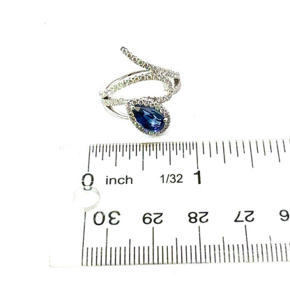 Natural Sapphire Diamond Ring Size 6.5 14k Gold 1.92 TCW Certified $5,950 601384