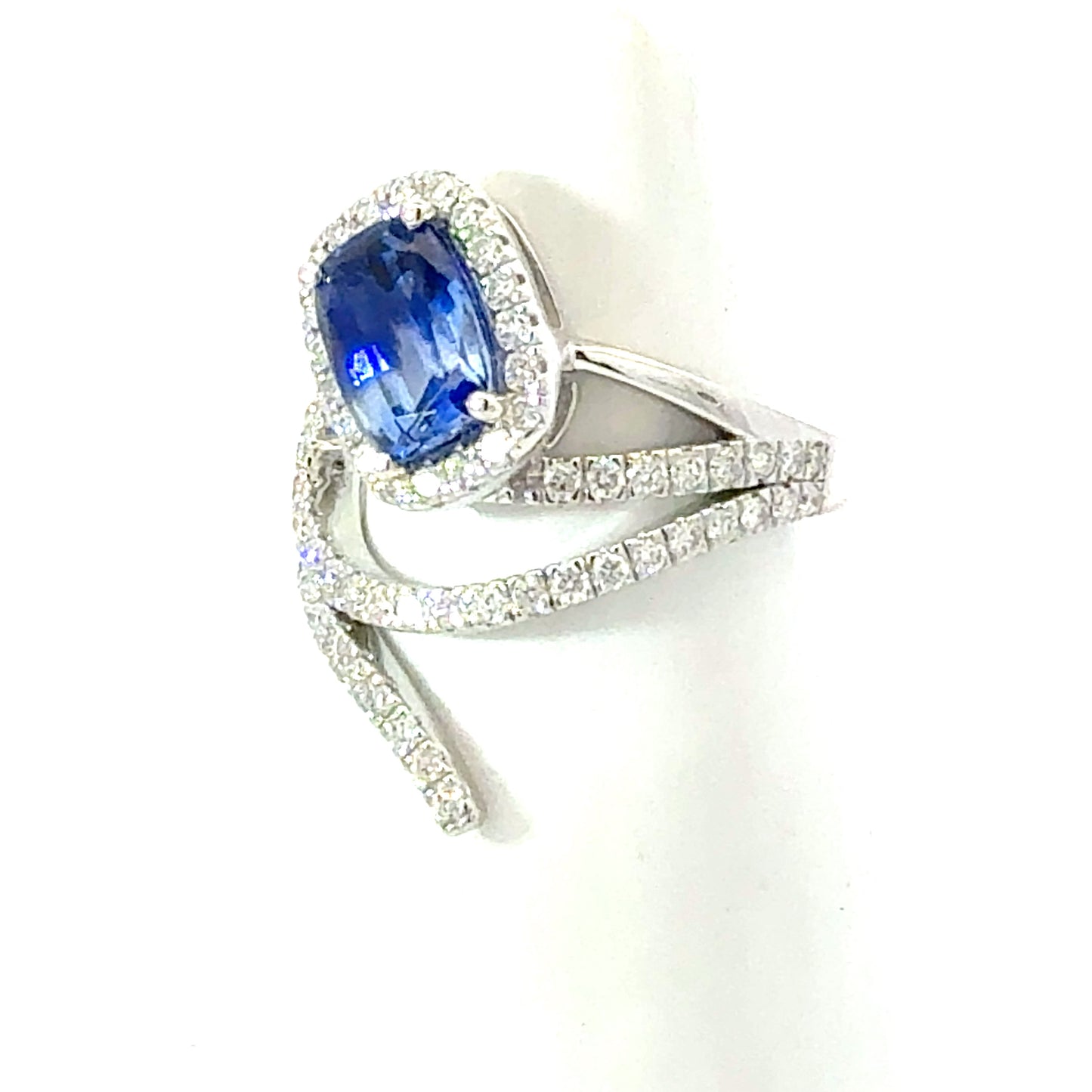 Natural Sapphire Diamond Ring Size 6.5 14k Gold 2.84 TCW Certified $5,950 601385
