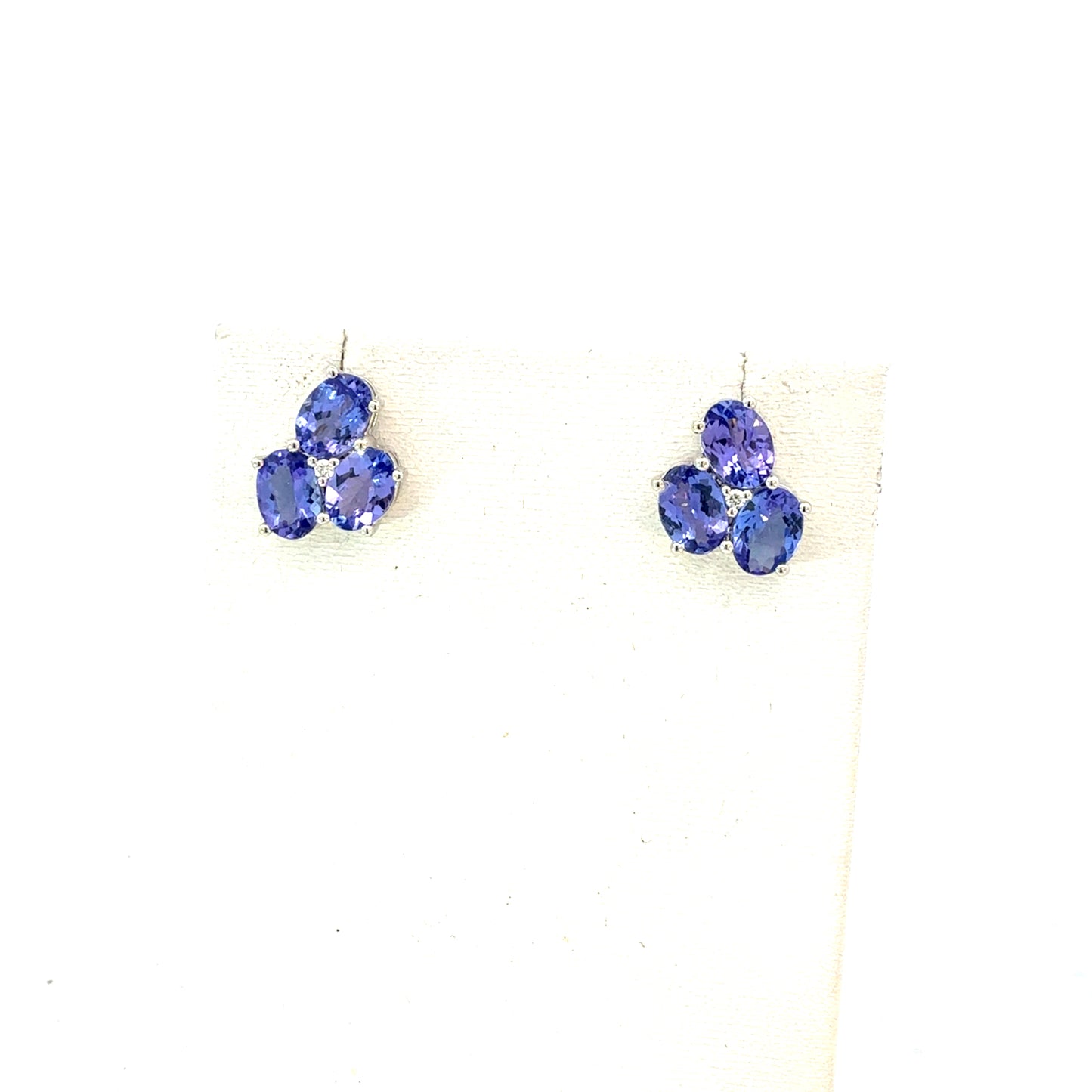 Natural Tanzanite Diamond Stud Earrings 14k Gold 6.15 TCW Certified $4,950 601547