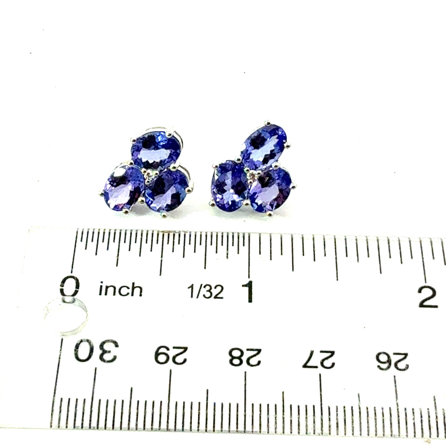 Natural Tanzanite Diamond Stud Earrings 14k Gold 6.15 TCW Certified $4,950 601547