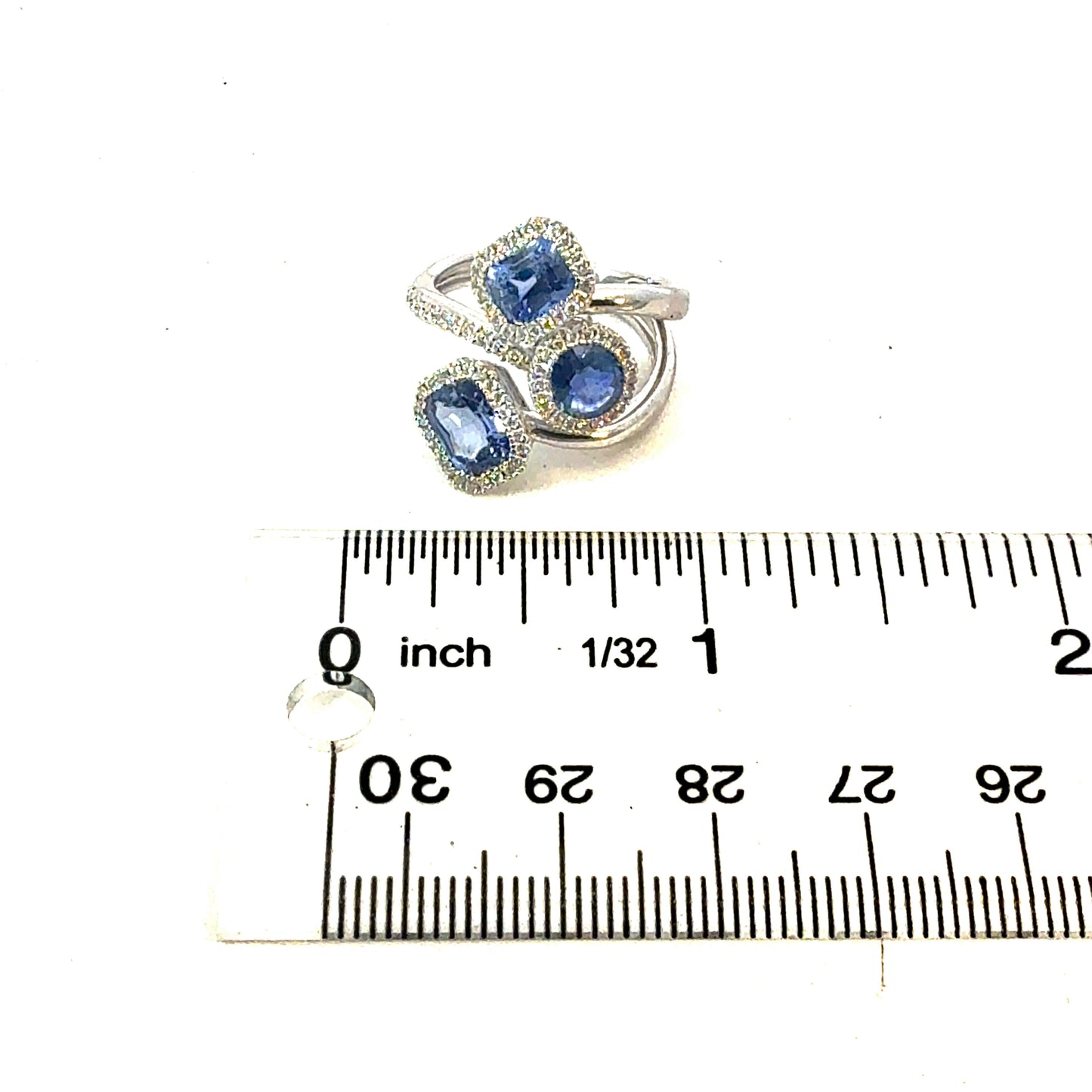 Natural Sapphire Diamond Ring Size 7 14k Gold 4.03 TCW Certified $6,950 604429