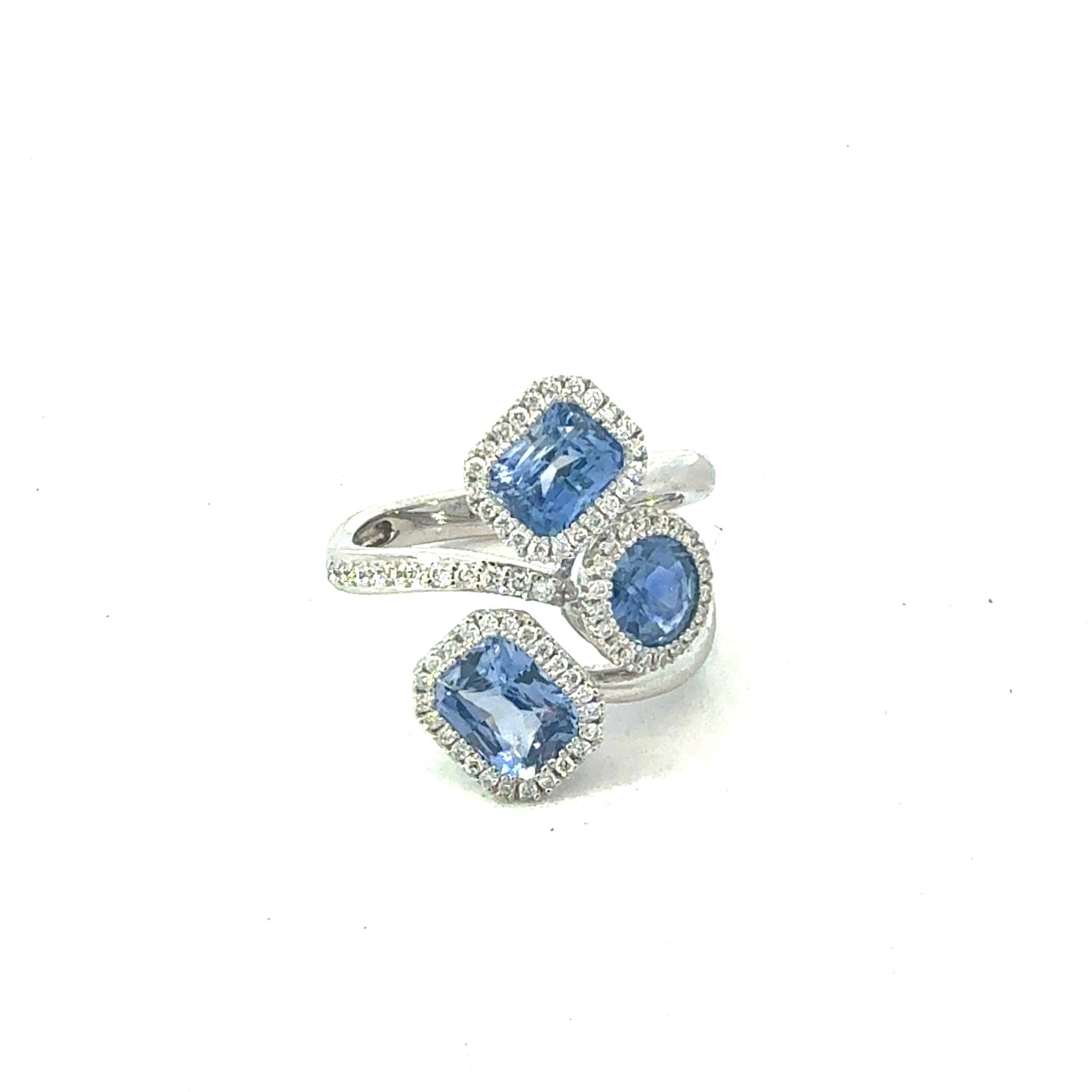 Natural Sapphire Diamond Ring Size 7 14k Gold 4.03 TCW Certified $6,950 604429
