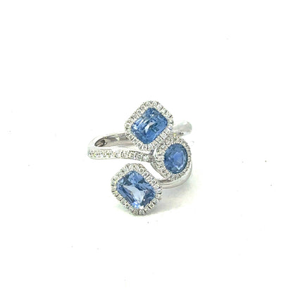 Natural Sapphire Diamond Ring Size 7 14k Gold 4.03 TCW Certified $6,950 604429