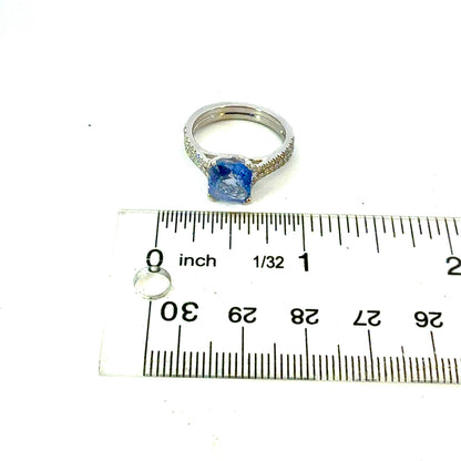 Natural Sapphire Diamond Ring Size 7 14k Gold 3.38 TCW Certified $4,950 604431