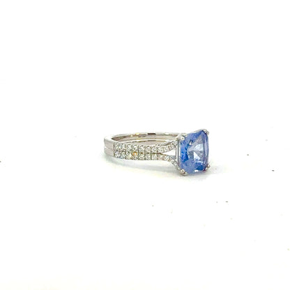 Natural Sapphire Diamond Ring Size 7 14k Gold 3.38 TCW Certified $4,950 604431