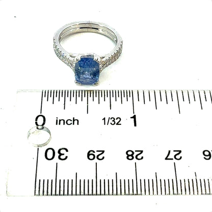 Natural Sapphire Diamond Ring Size 7 14k Gold 3.56 TCW Certified $4,950 604433