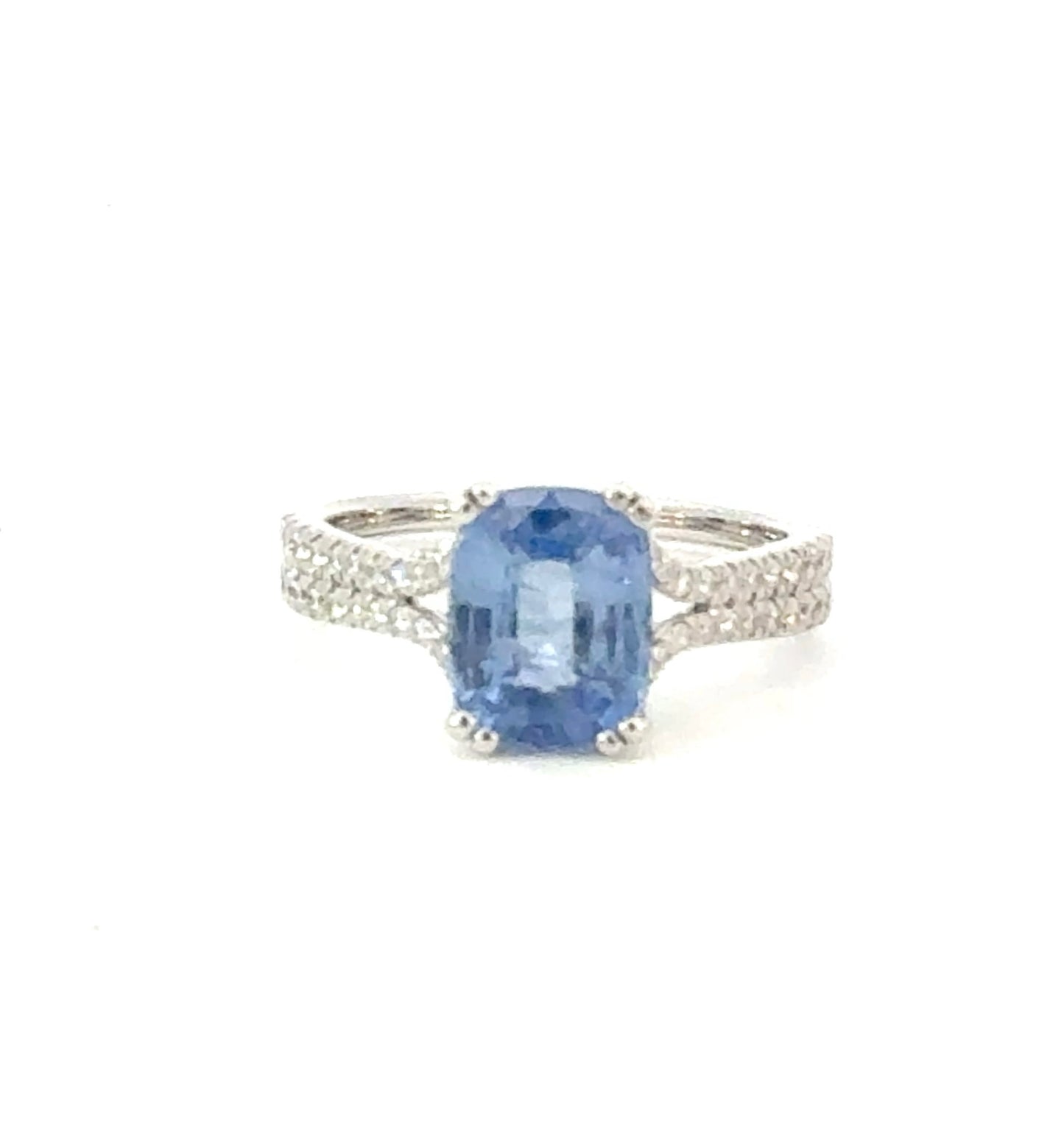 Natural Sapphire Diamond Ring Size 7 14k Gold 3.56 TCW Certified $4,950 604433