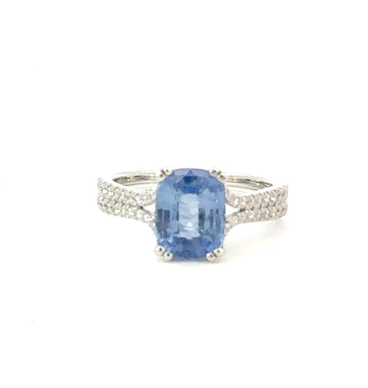 Natural Sapphire Diamond Ring Size 7 14k Gold 3.56 TCW Certified $4,950 604433