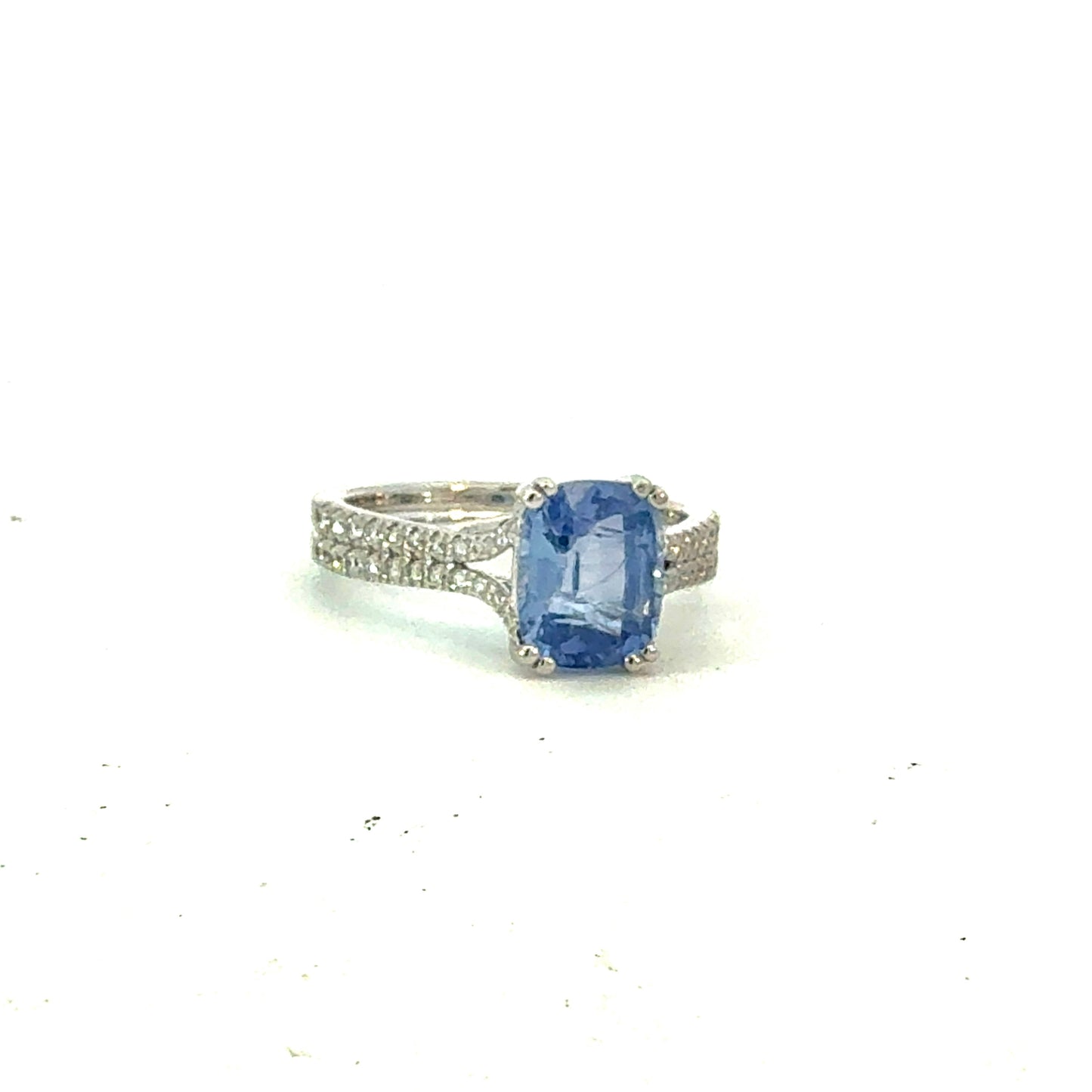 Natural Sapphire Diamond Ring Size 7 14k Gold 3.56 TCW Certified $4,950 604433