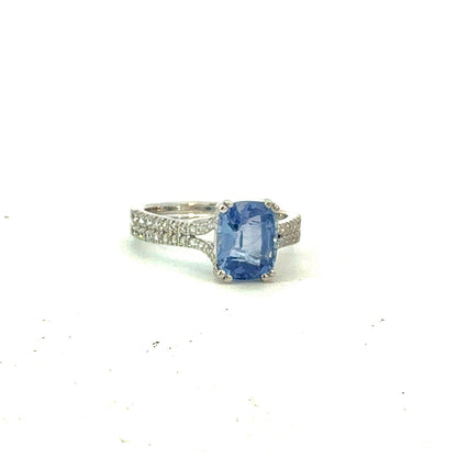 Natural Sapphire Diamond Ring Size 7 14k Gold 3.56 TCW Certified $4,950 604433