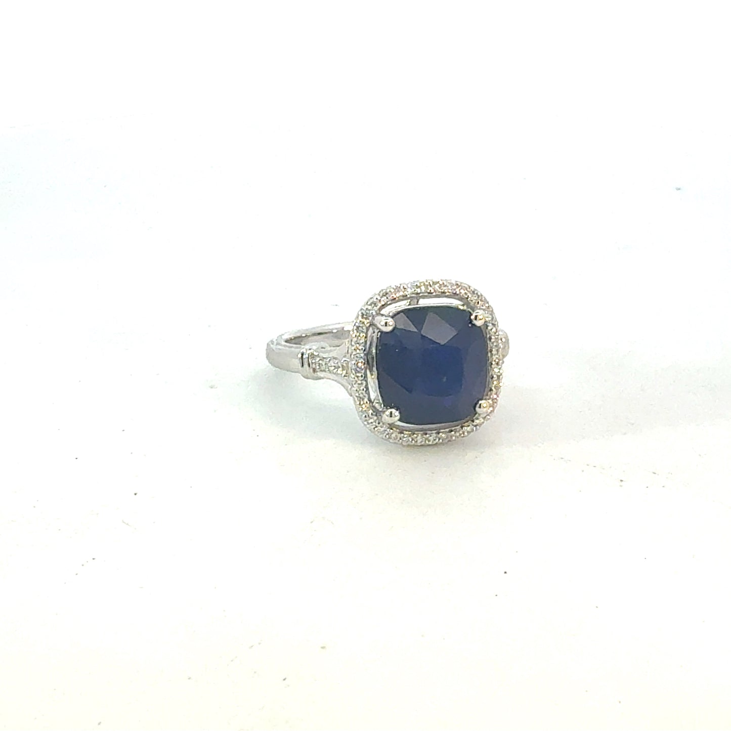 Natural Sapphire Diamond Ring Size 7 14k Gold 6.28 TCW Certified $5,950 604436