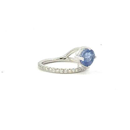 Natural Sapphire Diamond Ring Size 7 14k Gold 2.89 TCW Certified $3,950 604439