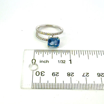 Natural Sapphire Diamond Ring Size 7 14k Gold 3.24 TCW Certified $3,950 604441