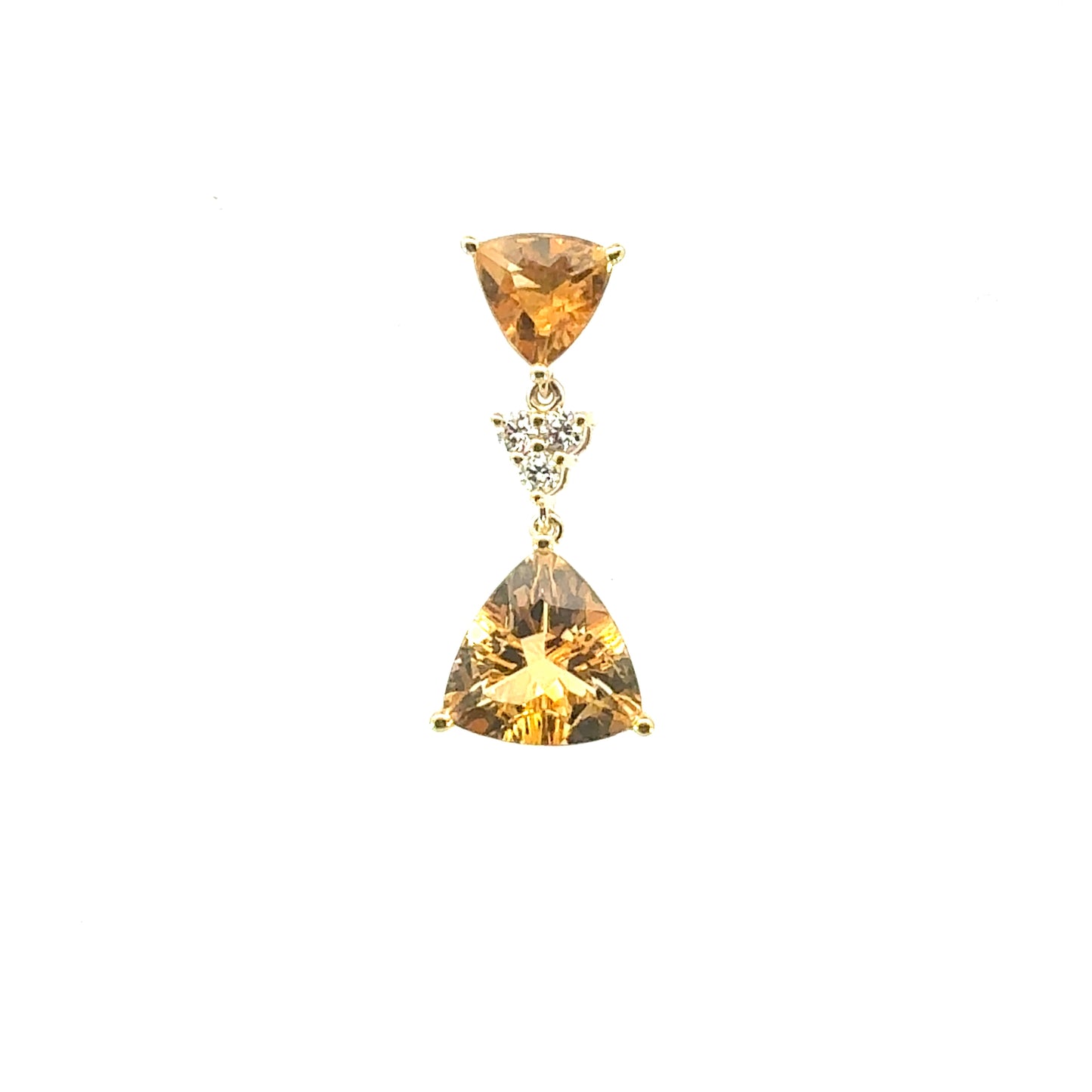 Natural Citrine Diamond Earrings 14k Gold 10.02 TCW Certified $4,950 604466