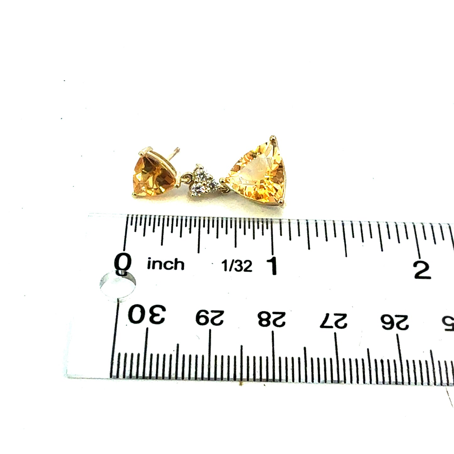 Natural Citrine Diamond Earrings 14k Gold 10.02 TCW Certified $4,950 604466