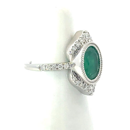 Natural Emerald Diamond Ring Size 6.5 14k Gold 2.94 TCW Certified $5,950 604447