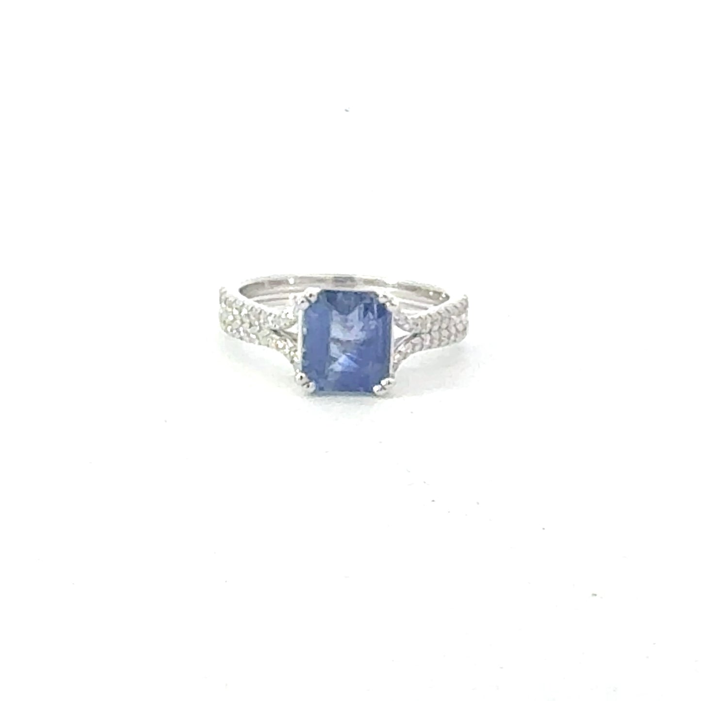 Natural Sapphire Diamond Ring Size 7 14k Gold 2.59 TCW Certified $4,950 604454