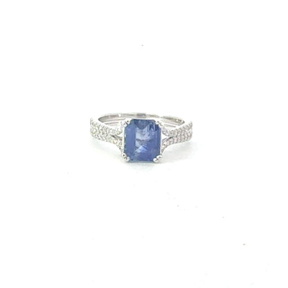 Natural Sapphire Diamond Ring Size 7 14k Gold 2.59 TCW Certified $4,950 604454