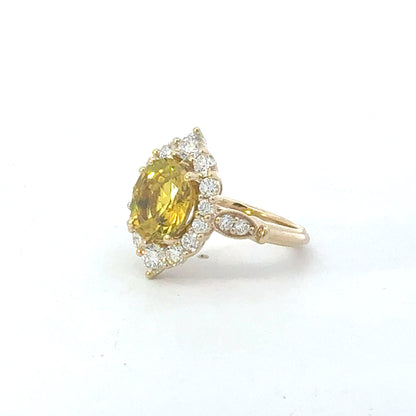 Natural Sapphire Diamond Ring Size 7 14k Gold 6.21 TCW Certified $5,950 604462