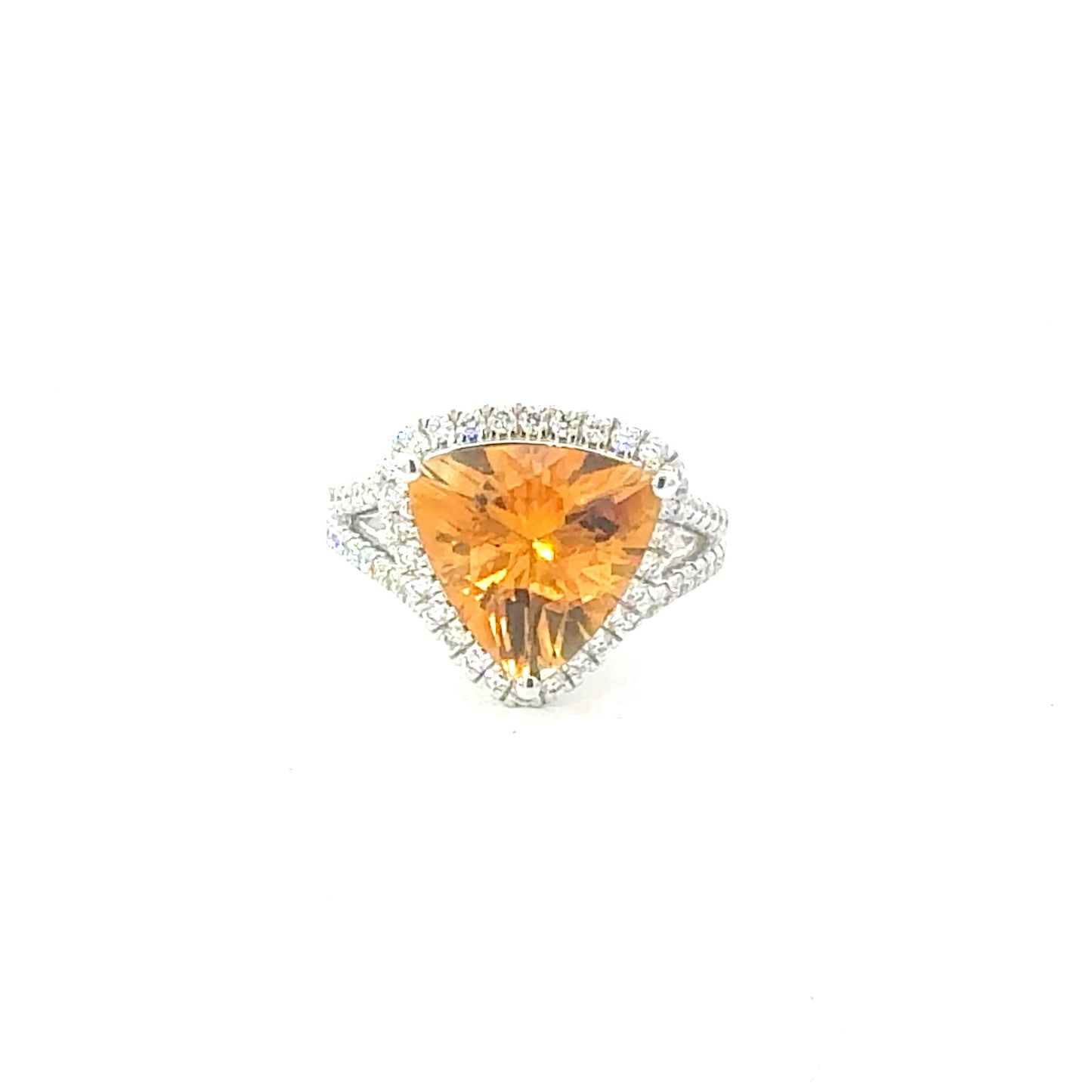 Natural Citrine Diamond Ring Size 6 14k Gold 3.76 TCW Certified $4,950 604464