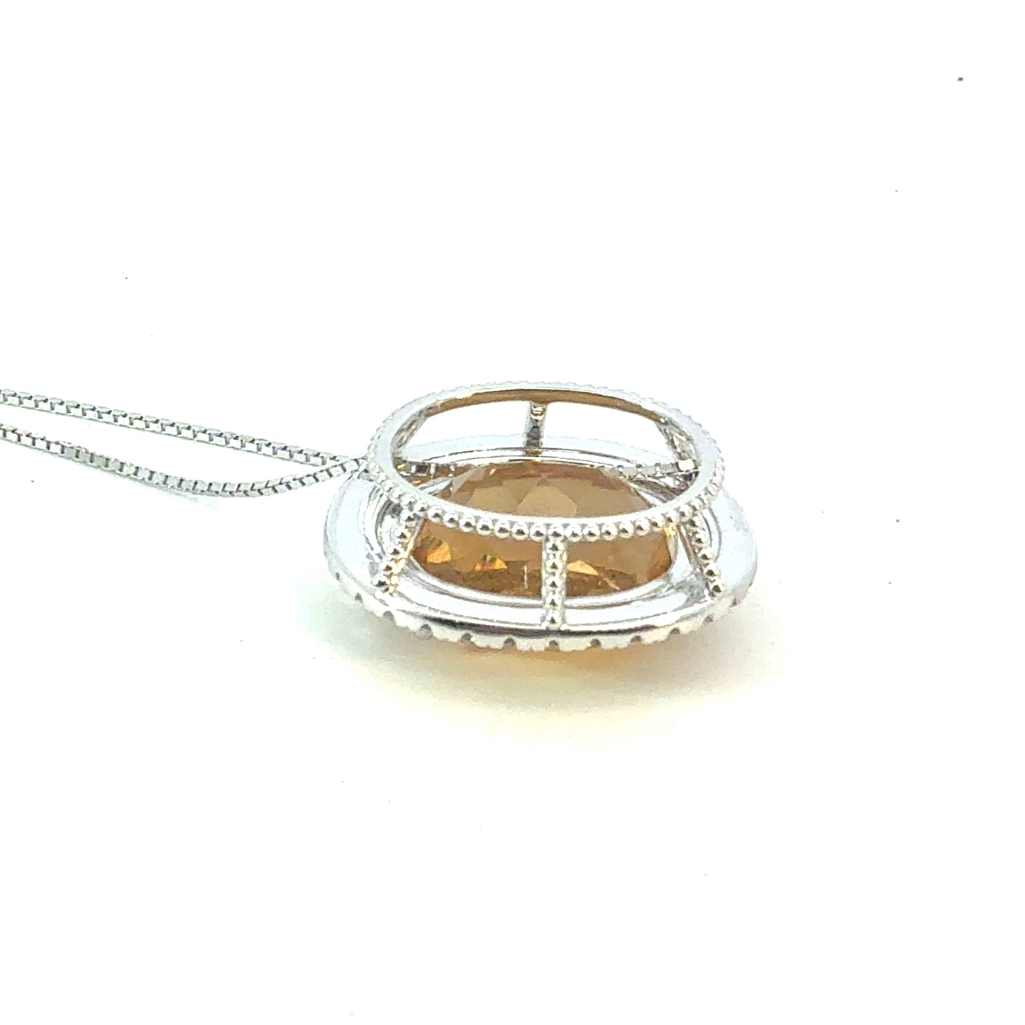 Natural Citrine Diamond Necklace 17" 14k Gold 19.14 TCW Certified $7,950 604468