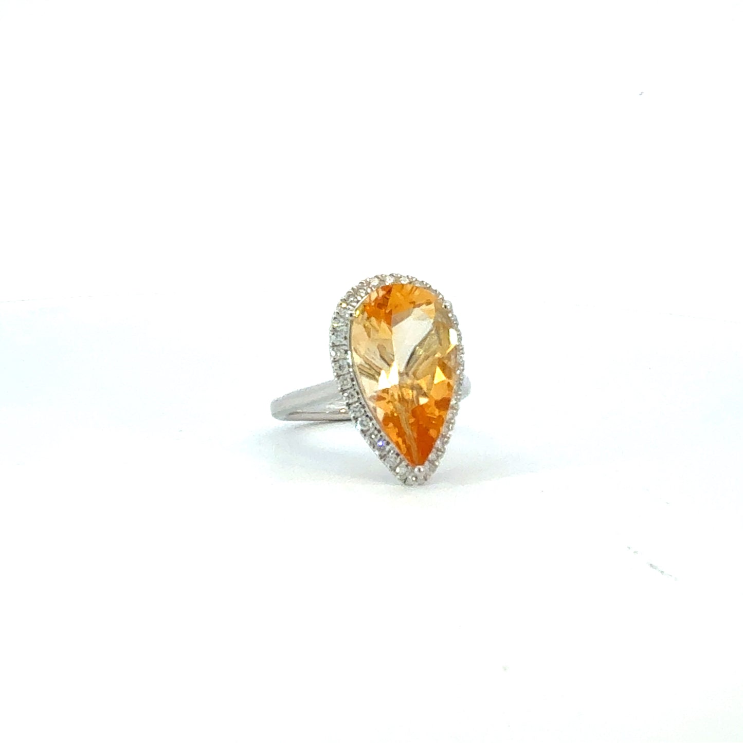 Natural Citrine Diamond Ring Size 6.5 14k Gold 6.53 TCW Certified $4,950 604471