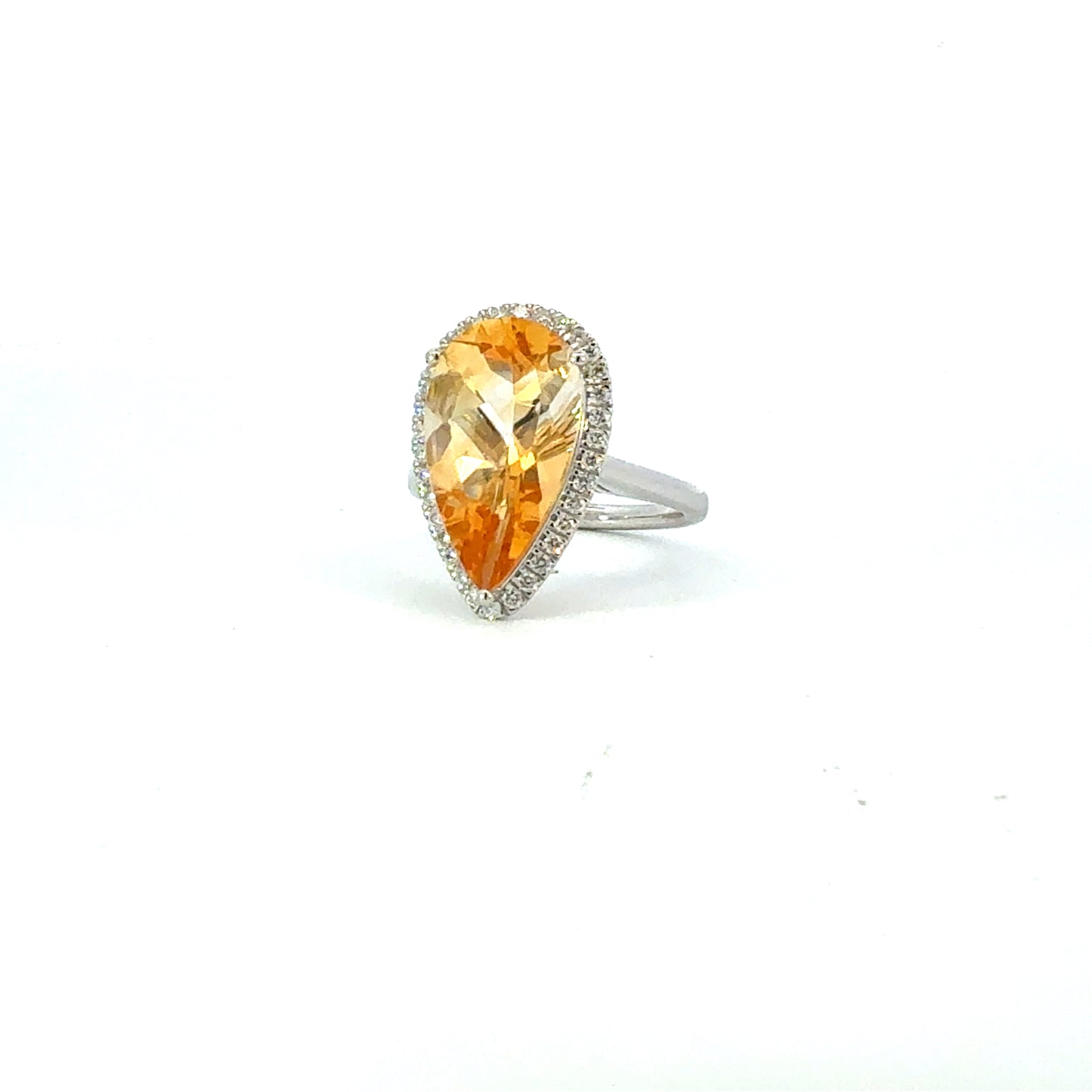 Natural Citrine Diamond Ring Size 6.5 14k Gold 6.53 TCW Certified $4,950 604471