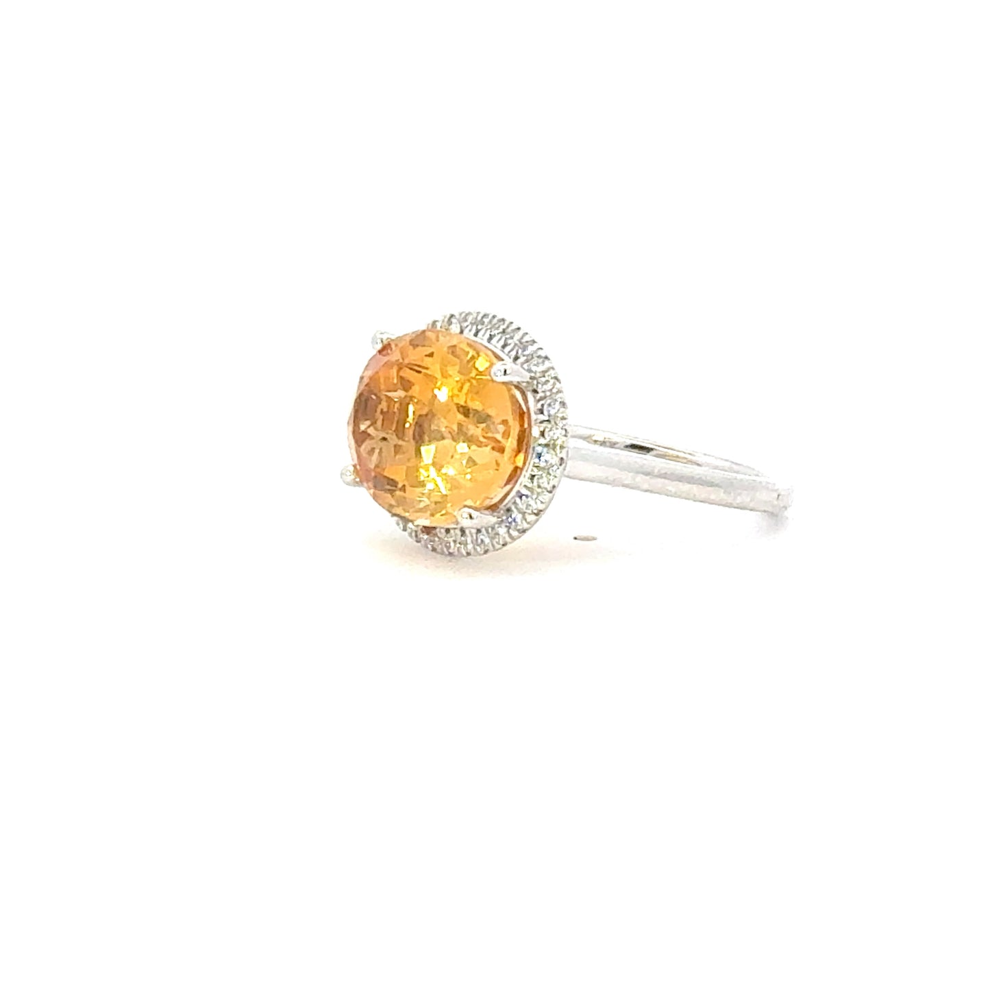 Natural Citrine Diamond Ring Size 6.5 14k Gold 9.6 TCW Certified $4,950 604473