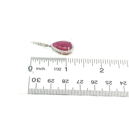 Natural Ruby Diamond Earrings 14k Gold 14.12 TCW Certified $6,950 604478