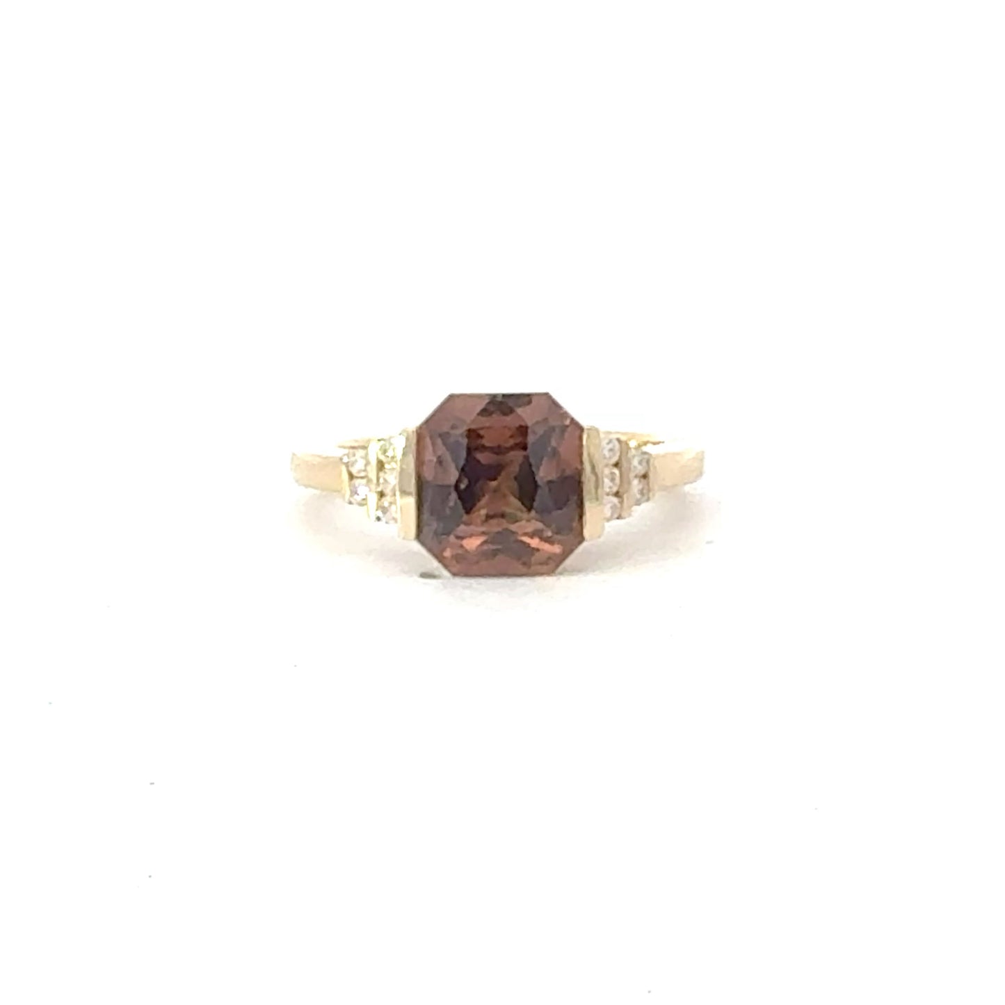 Natural Zircon Diamond Ring Size 6.5 14k Yellow Gold 3.82 TCW Certified $3,950 605219