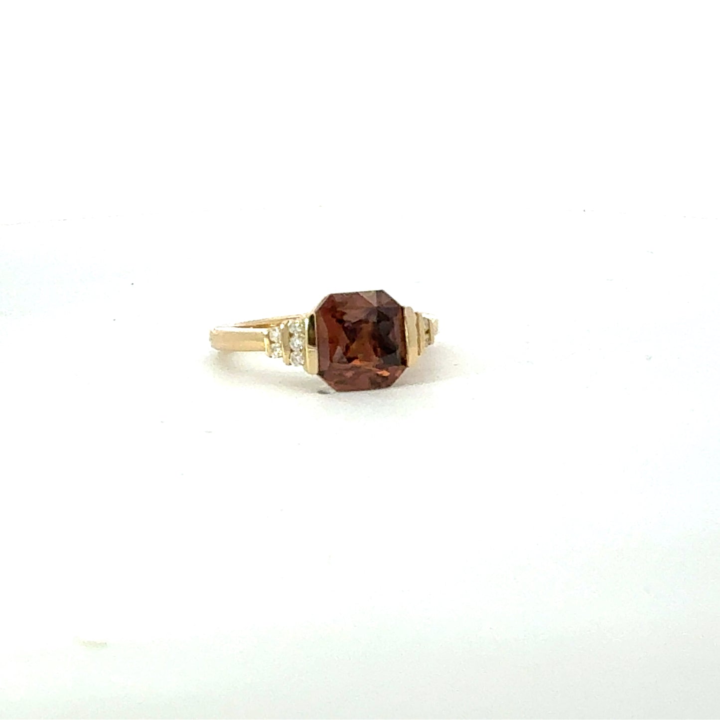 Natural Zircon Diamond Ring Size 6.5 14k Yellow Gold 3.82 TCW Certified $3,950 605219