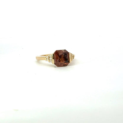 Natural Zircon Diamond Ring Size 6.5 14k Yellow Gold 3.82 TCW Certified $3,950 605219