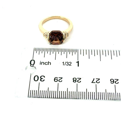 Natural Zircon Diamond Ring Size 6.5 14k Yellow Gold 3.82 TCW Certified $3,950 605219