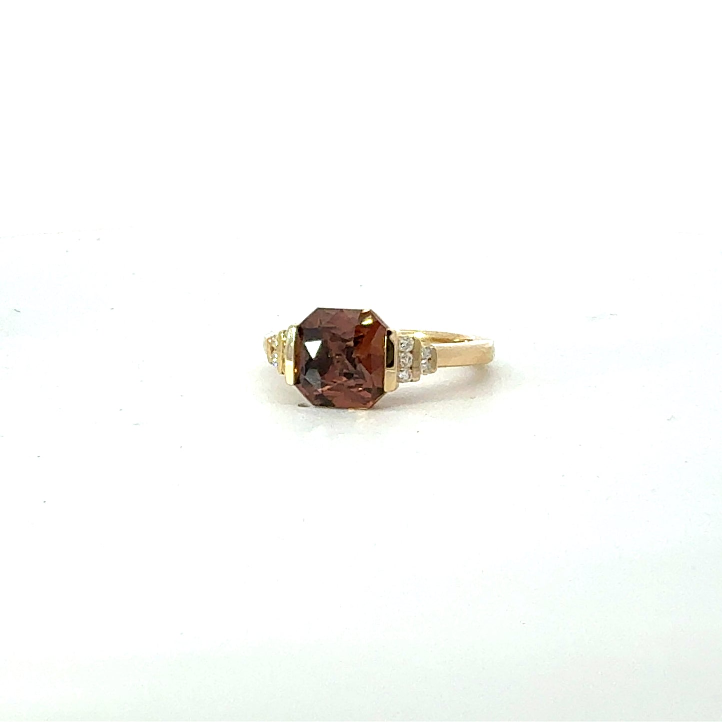Natural Zircon Diamond Ring Size 6.5 14k Yellow Gold 3.82 TCW Certified $3,950 605219