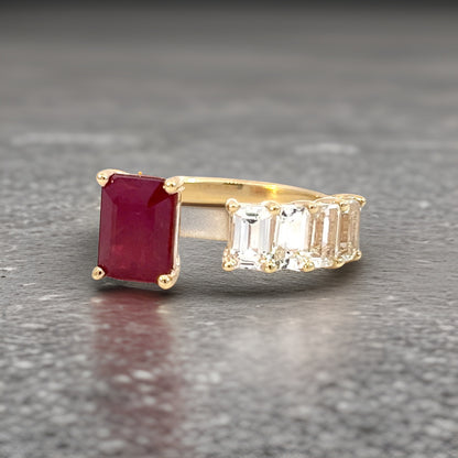 Natural Ruby Sapphire Ring 6.5 14k W Gold 3.64 TCW Certified $4,950 310635