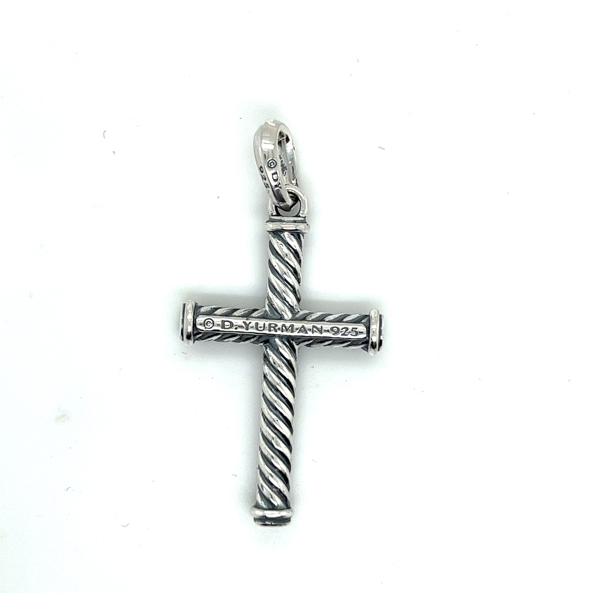 David Yurman Authentic Estate Unisex Cable Cross Silver DY475
