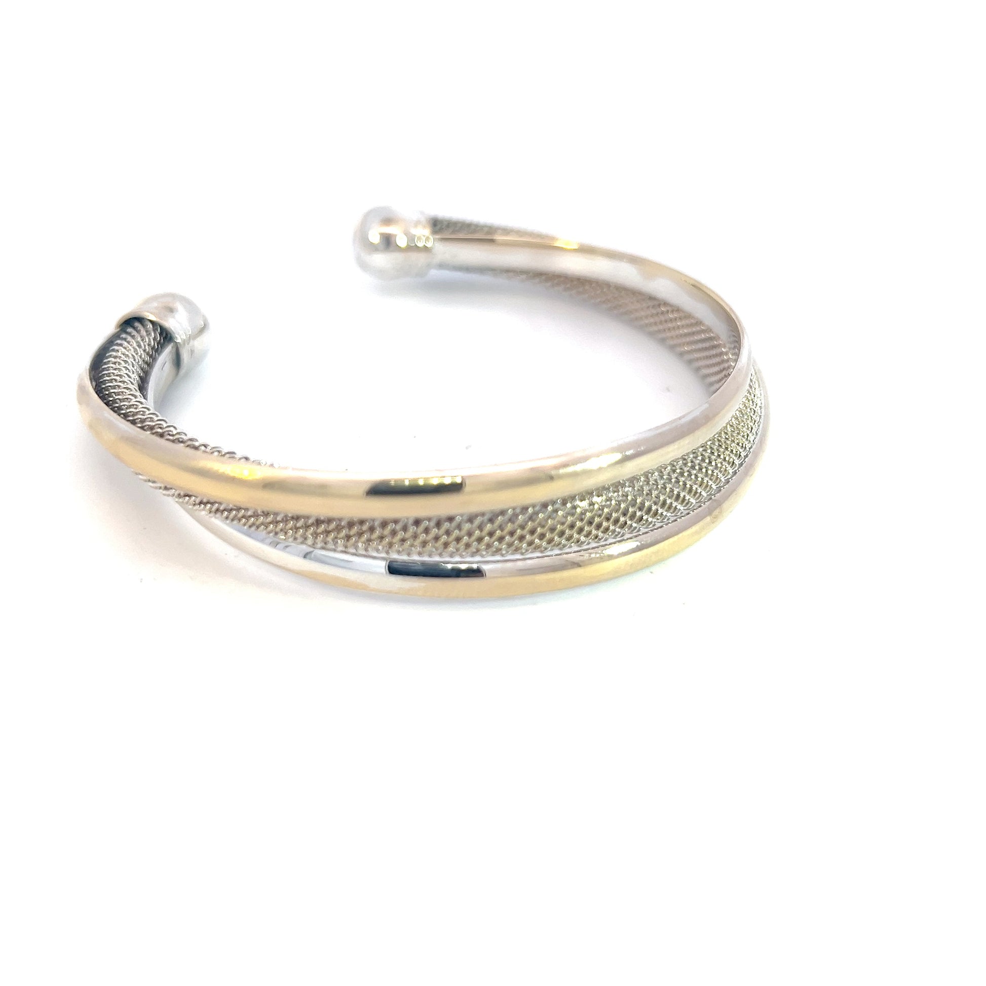 Tiffany & Co Estate Somerset Cuff Bracelet 7" Sterling Silver TIF619 - Certified Fine Jewelry