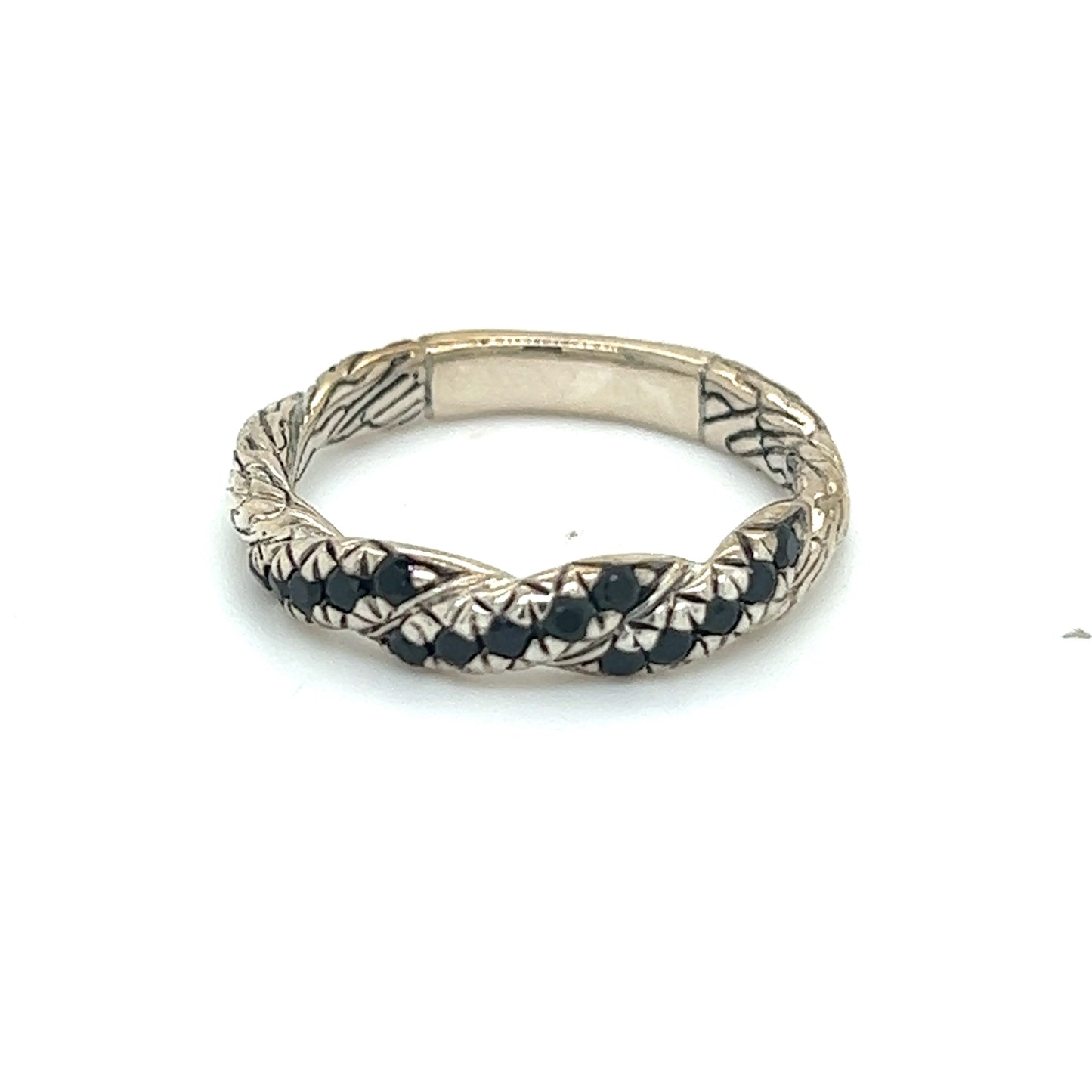 John Hardy Estate Sapphire Ring 6 Silver JH54 - Certified Fine Jewelry